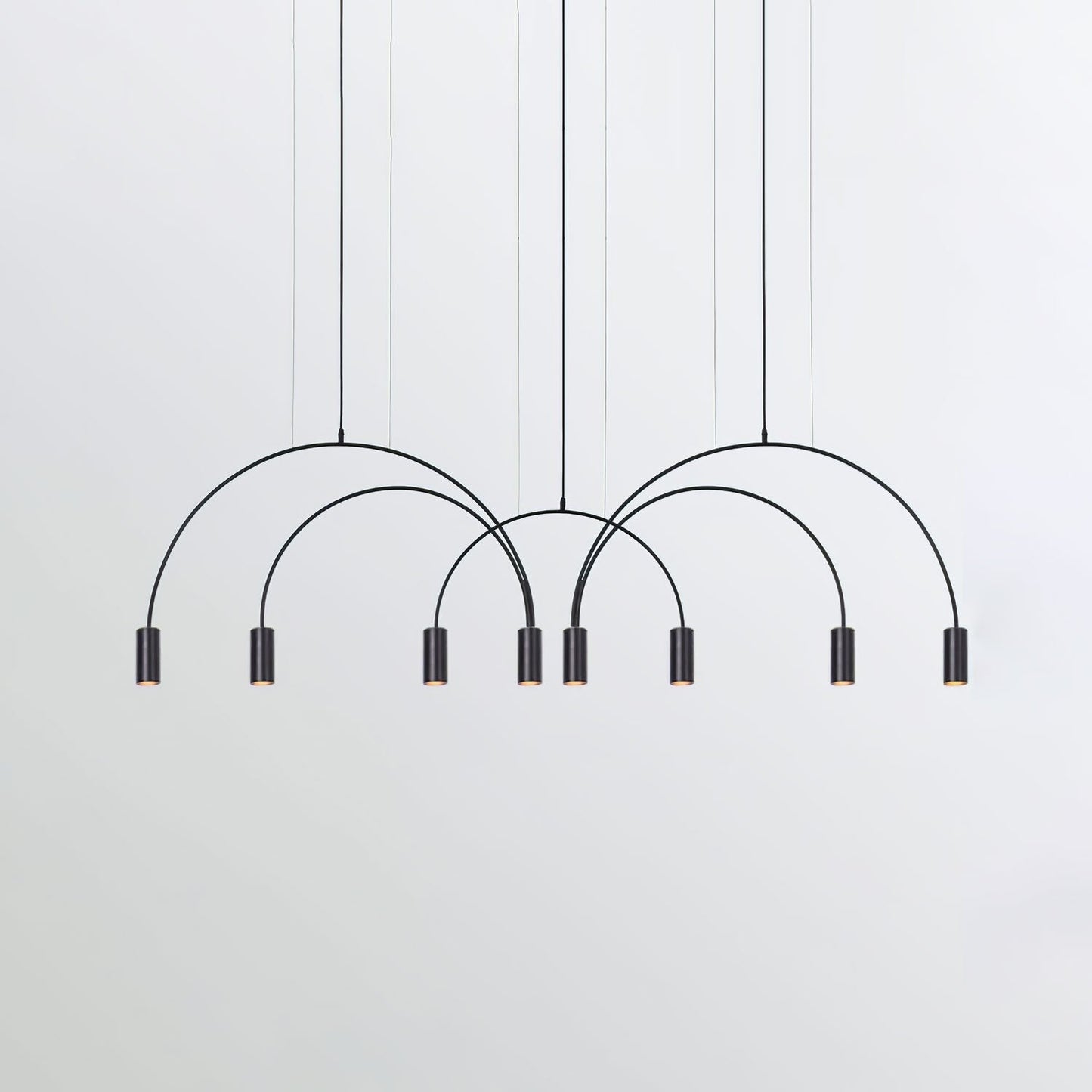 Contemporary Overlapping Arc LED Pendant Lamp