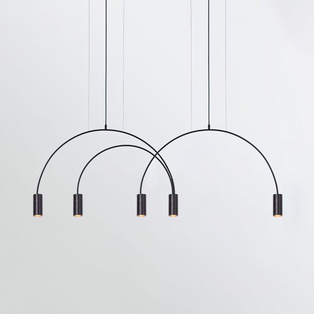 Contemporary Overlapping Arc LED Pendant Lamp