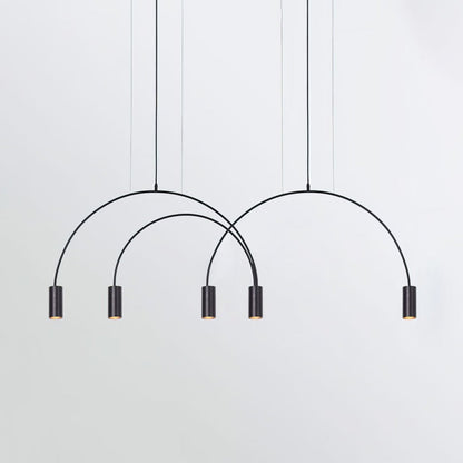 Contemporary Overlapping Arc LED Pendant Lamp