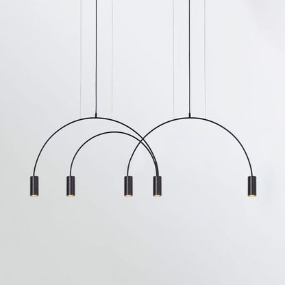 Contemporary Overlapping Arc LED Pendant Lamp