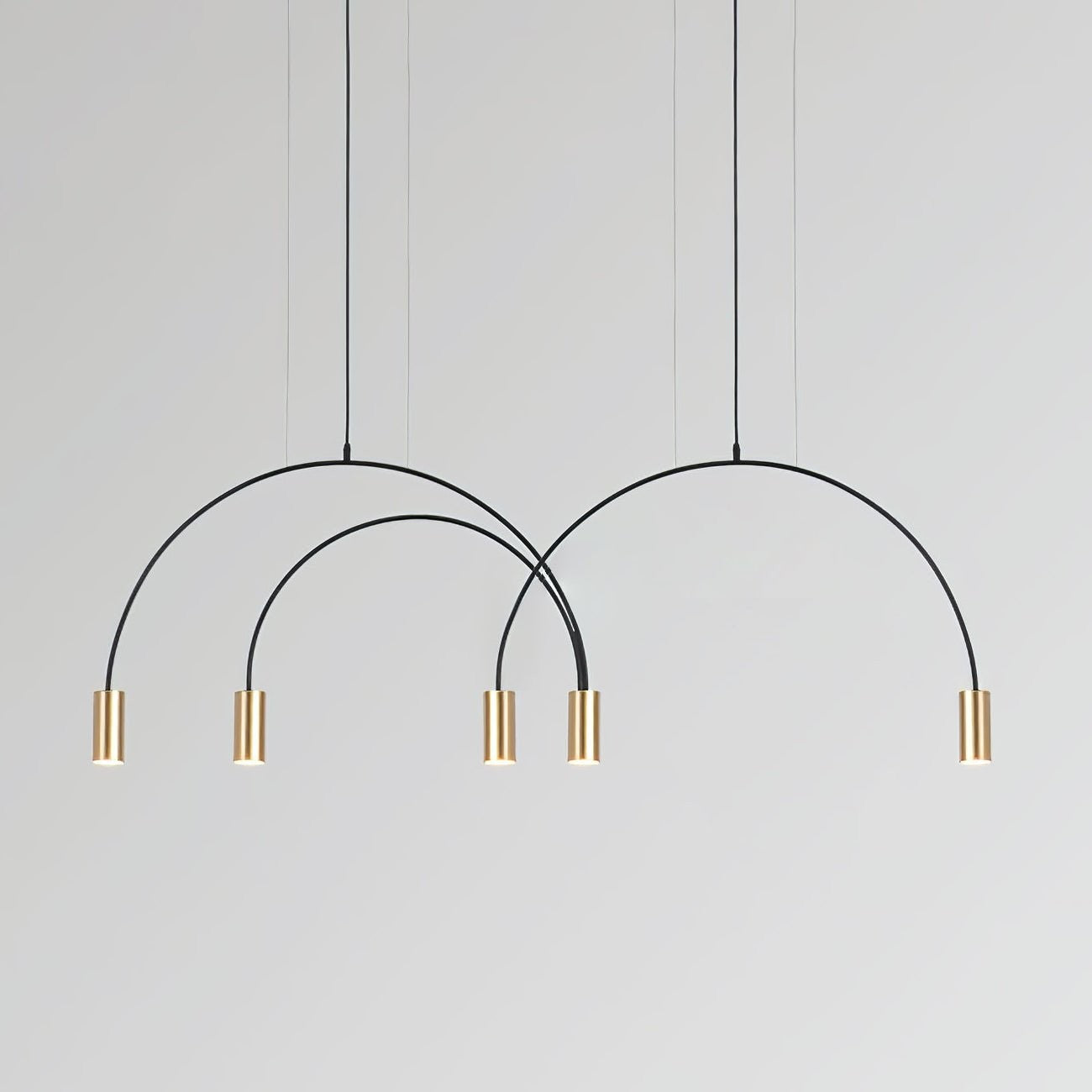 Contemporary Overlapping Arc LED Pendant Lamp