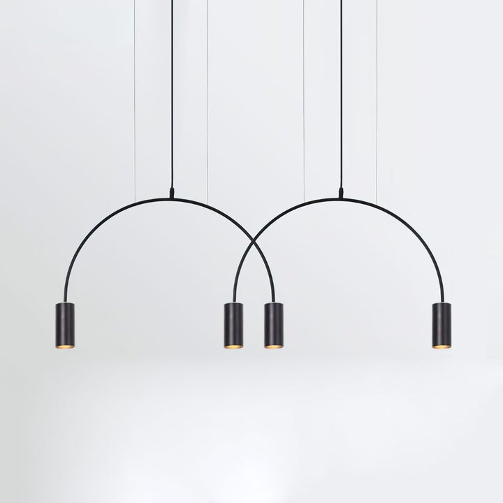 Contemporary Overlapping Arc LED Pendant Lamp