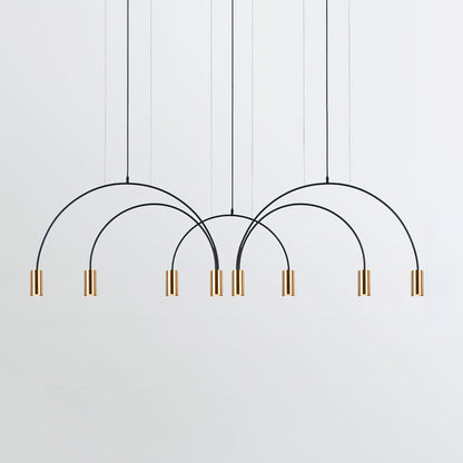 Contemporary Overlapping Arc LED Pendant Lamp