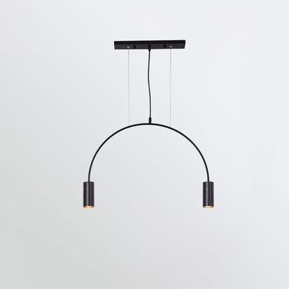 Contemporary Overlapping Arc LED Pendant Lamp