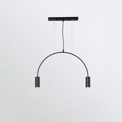 Contemporary Overlapping Arc LED Pendant Lamp