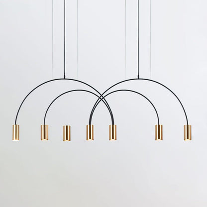 Contemporary Overlapping Arc LED Pendant Lamp