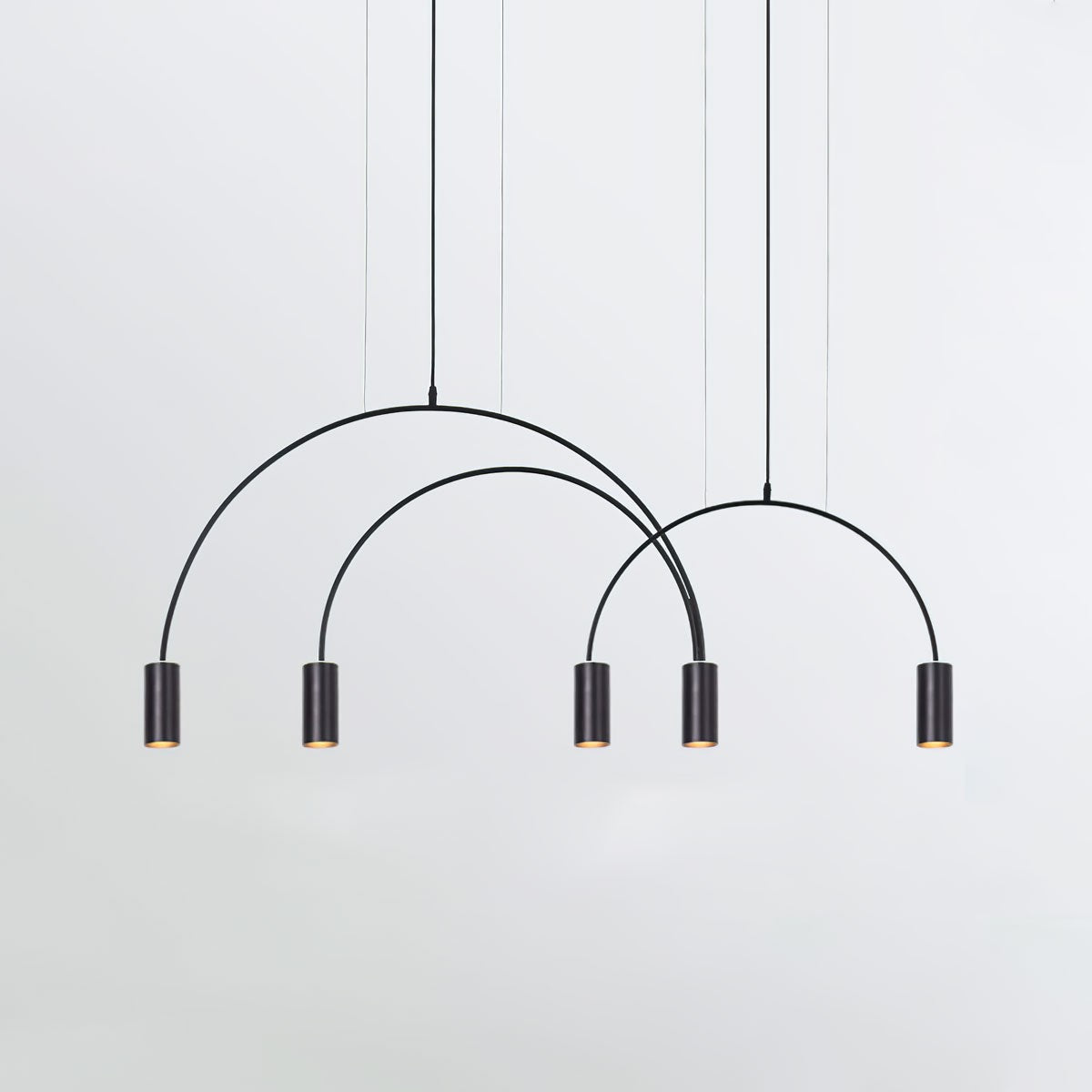 Contemporary Overlapping Arc LED Pendant Lamp