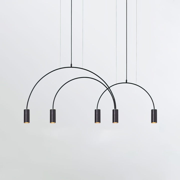 Contemporary Overlapping Arc LED Pendant Lamp