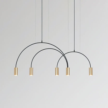 Contemporary Overlapping Arc LED Pendant Lamp