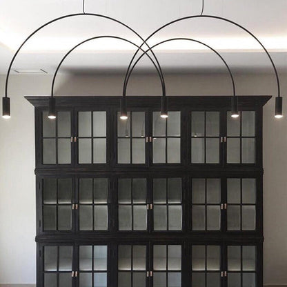 Contemporary Overlapping Arc LED Pendant Lamp