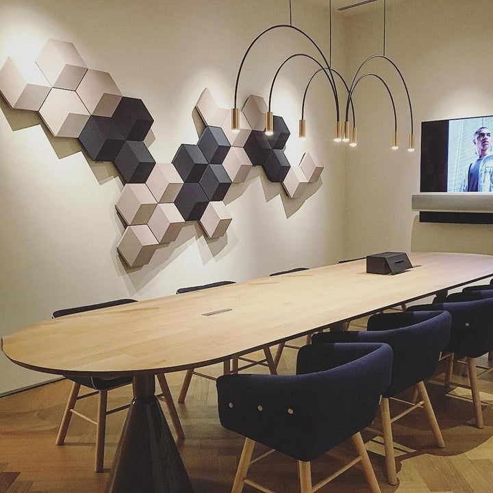 Contemporary Overlapping Arc LED Pendant Lamp