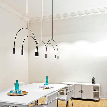 Contemporary Overlapping Arc LED Pendant Lamp