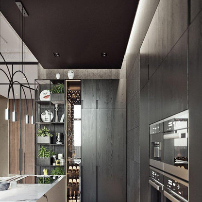 Contemporary Overlapping Arc LED Pendant Lamp