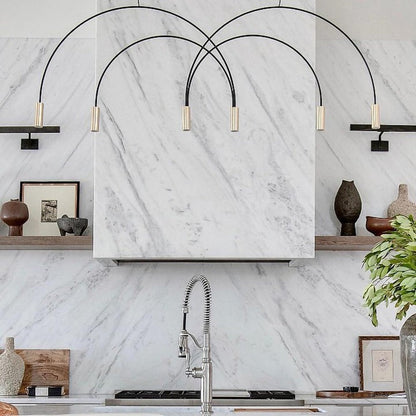 Contemporary Overlapping Arc LED Pendant Lamp