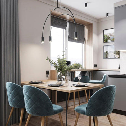 Contemporary Overlapping Arc LED Pendant Lamp