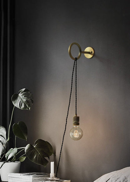 Copper Loop Wall Sconce – Minimalist Design