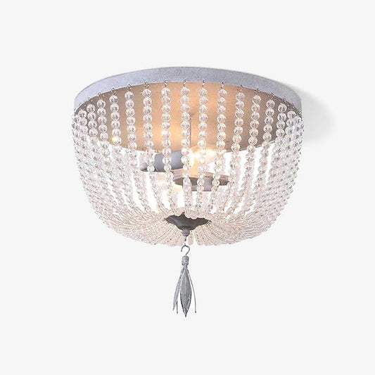 Crystal Beaded Flush Mount Ceiling Light