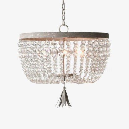 Crystal Beaded Flush Mount Ceiling Light