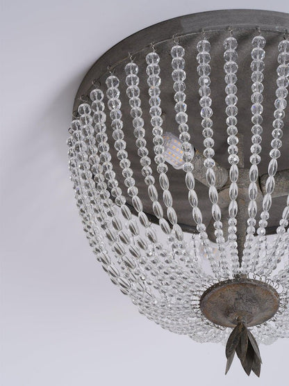 Crystal Beaded Flush Mount Ceiling Light