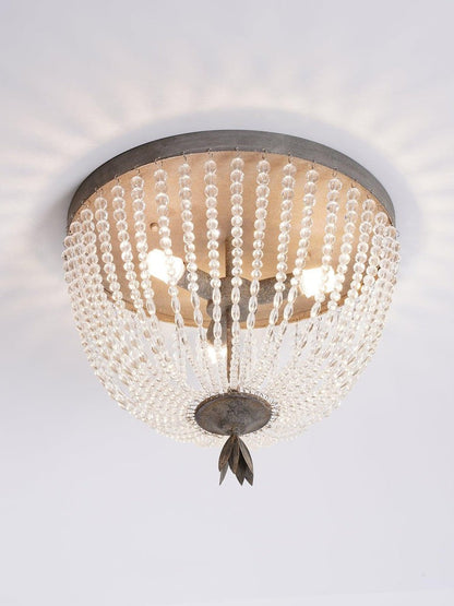 Crystal Beaded Flush Mount Ceiling Light