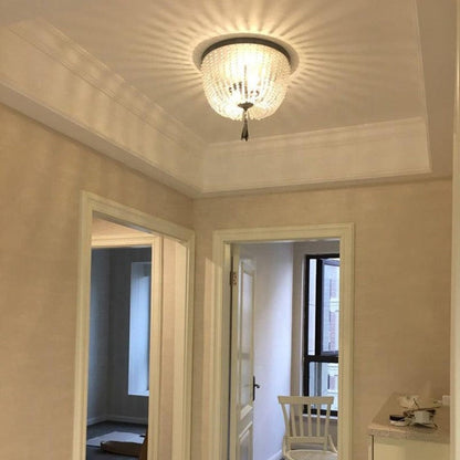 Crystal Beaded Flush Mount Ceiling Light