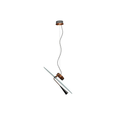 Disc LED Pendant Light with Balancing Counterweight – 50cm Modern Fixture