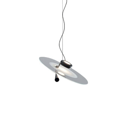 Disc LED Pendant Light with Balancing Counterweight – 50cm Modern Fixture