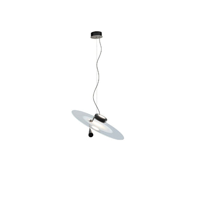 Disc LED Pendant Light with Balancing Counterweight – 50cm Modern Fixture