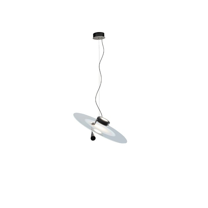Disc LED Pendant Light with Balancing Counterweight – 50cm Modern Fixture