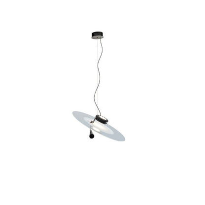 Disc LED Pendant Light with Balancing Counterweight – 50cm Modern Fixture