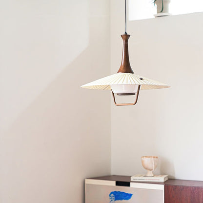 Eikon Pleated Fabric Shade Pendant Light