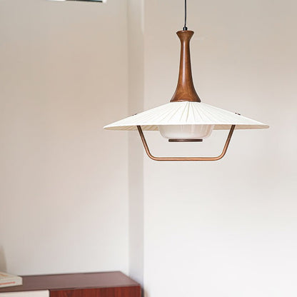Eikon Pleated Fabric Shade Pendant Light