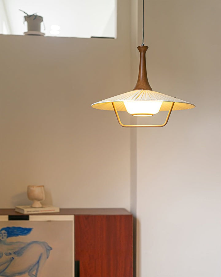 Eikon Pleated Fabric Shade Pendant Light