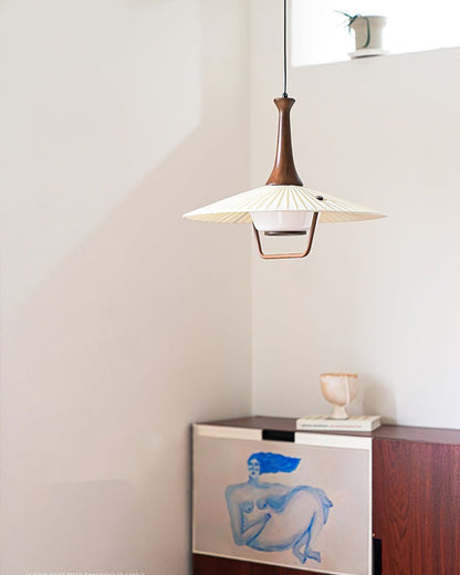 Eikon Pleated Fabric Shade Pendant Light