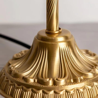 Elegant Clear Crystal Table Lamp with Copper Plating