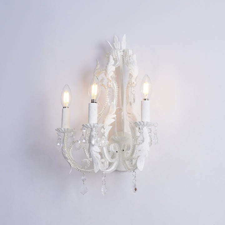 Elegant Crystal Candle Wall Sconce Lamp