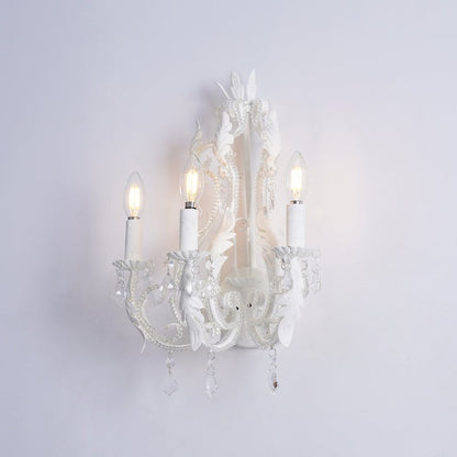 Elegant Crystal Candle Wall Sconce Lamp