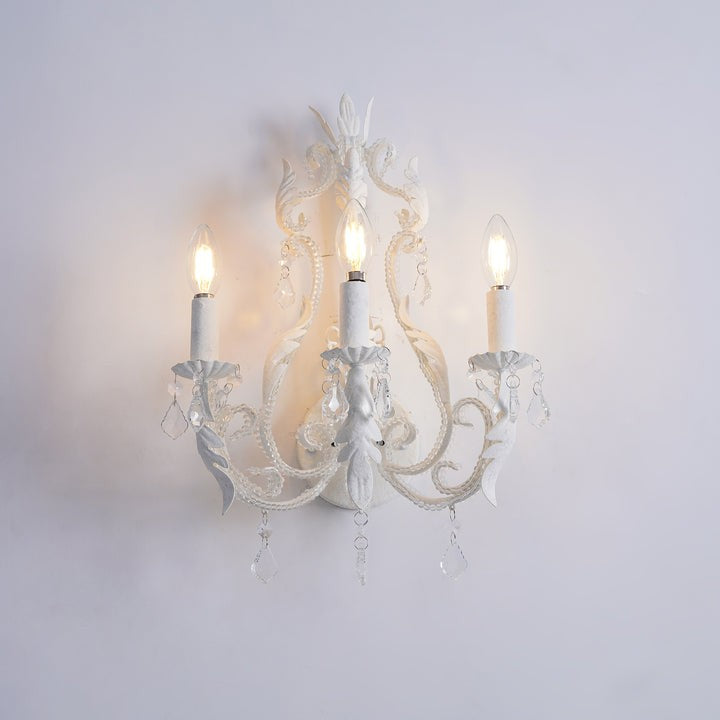 Elegant Crystal Candle Wall Sconce Lamp