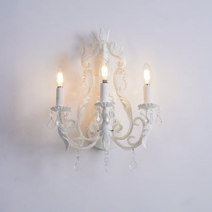 Elegant Crystal Candle Wall Sconce Lamp