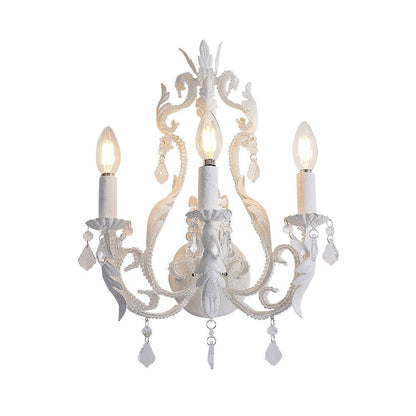 Elegant Crystal Candle Wall Sconce Lamp