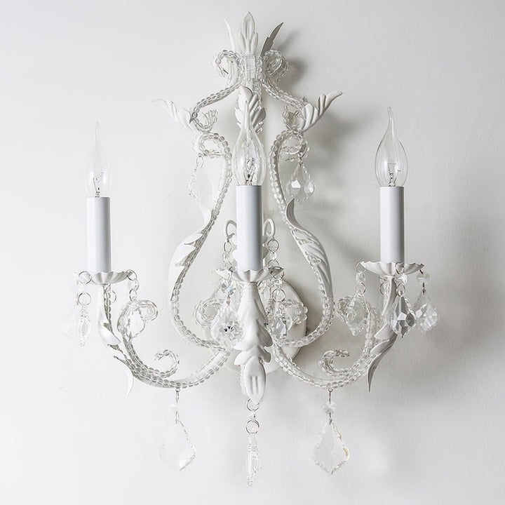 Elegant Crystal Candle Wall Sconce Lamp