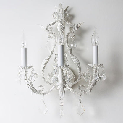 Elegant Crystal Candle Wall Sconce Lamp