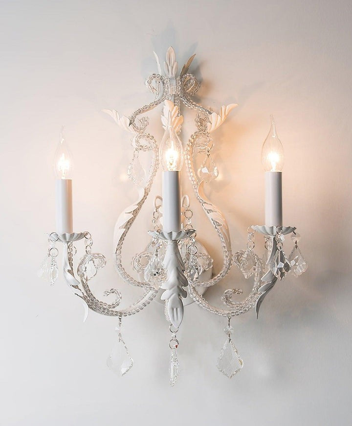 Elegant Crystal Candle Wall Sconce Lamp