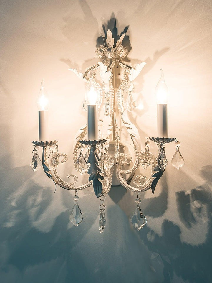 Elegant Crystal Candle Wall Sconce Lamp