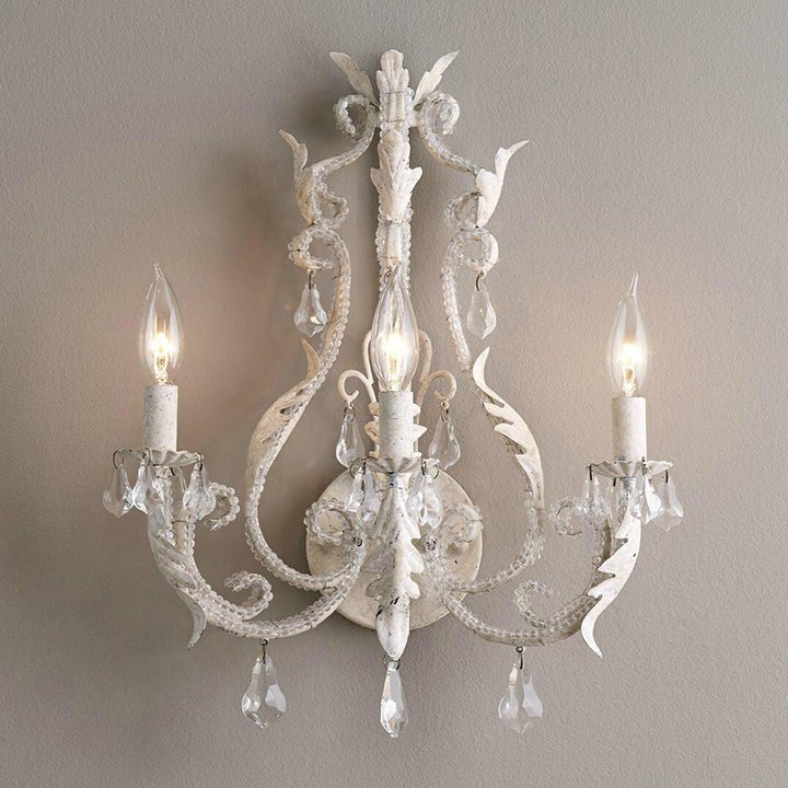Elegant Crystal Candle Wall Sconce Lamp