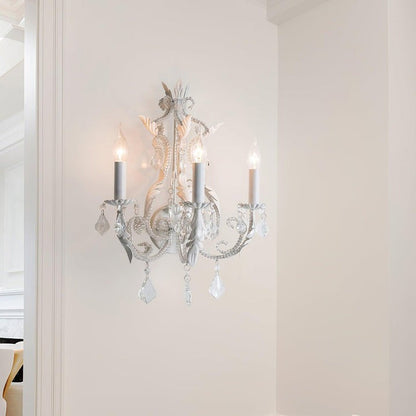 Elegant Crystal Candle Wall Sconce Lamp