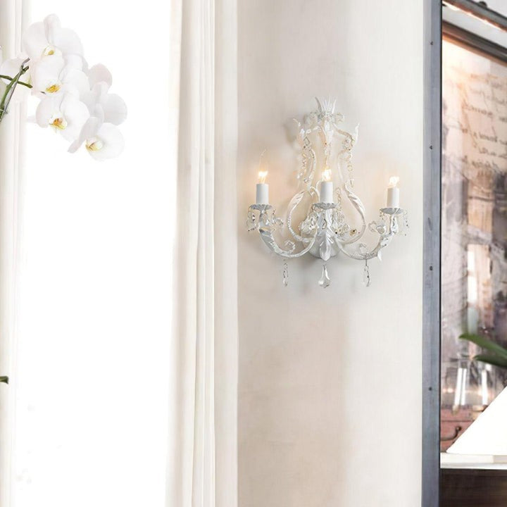 Elegant Crystal Candle Wall Sconce Lamp