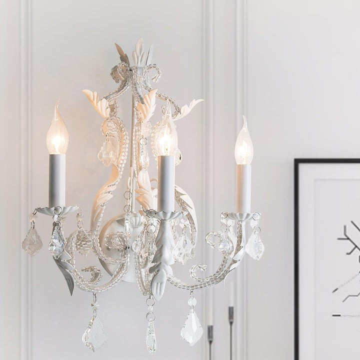 Elegant Crystal Candle Wall Sconce Lamp