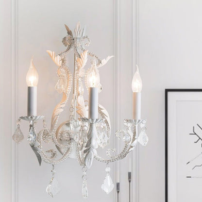 Elegant Crystal Candle Wall Sconce Lamp