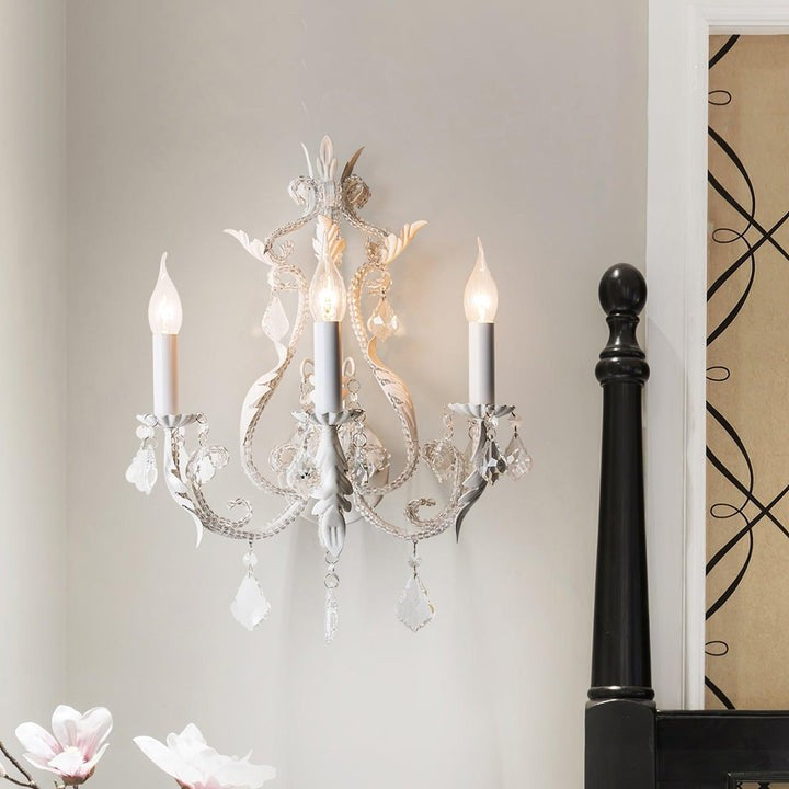 Elegant Crystal Candle Wall Sconce Lamp